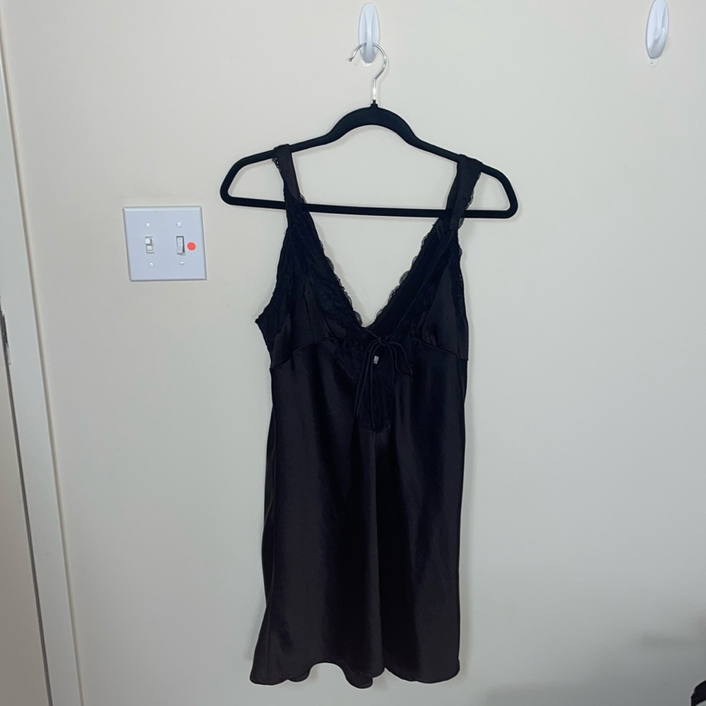 L Princess Polly Lace Black Dress